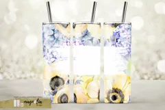 add your own text floral seamless tumbler sublimation design Product Image 1