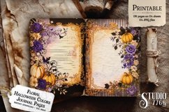 Floral Halloween Colors Junk Journal Pages Product Image 2