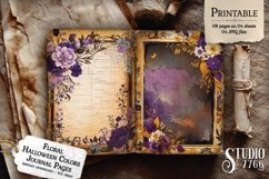 Floral Halloween Colors Junk Journal Pages Product Image 3