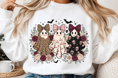 Floral Halloween Ghost PNG Product Image 2