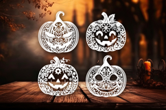 Floral Jack O Lanterns SVG Product Image 1