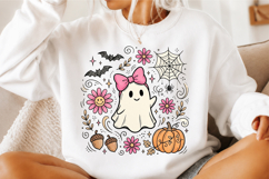 Floral Halloween Shirt Design Product Image 3