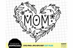 Download this Mom Flower svg today. These Mother Floral  SVG are compatible with Cricut, Glowforge and Silhouette Cutting Machines.