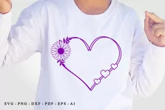 Floral Love Heart SVG, Valentines Day SVG, Valentine SVG Product Image 2