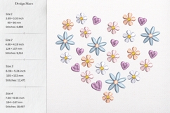 Floral Heart Embroidery Design - Machine Embroidery Pattern Product Image 2