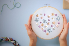 Floral Heart Embroidery Design - Machine Embroidery Pattern Product Image 5