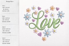 Floral Heart Embroidery Design - Love Embroidery Pattern Product Image 2