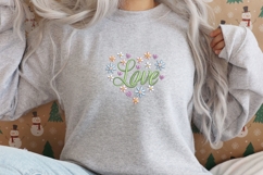 Floral Heart Embroidery Design - Love Embroidery Pattern Product Image 3