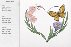 Floral Heart Embroidery Design: Spring Pattern Product Image 2