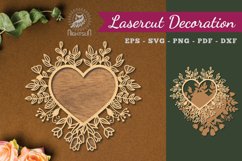 Floral Heart Laser Cut Decoration Product Image 1