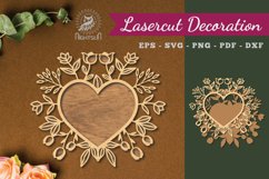 Floral Heart Laser Cut Decoration Product Image 1