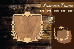 Floral Heart Lasercut Frame SVG Product Image 1