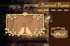 Floral Heart Lasercut Frame SVG Product Image 1