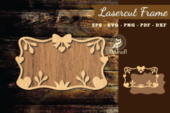 Floral Heart Lasercut Frame SVG Product Image 1