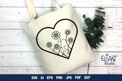 Romantic Floral Heart SVG for Valentine's Day