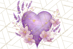 Valentine Hearts and Flowers Clipart, Watercolor Heart Png Product Image 4