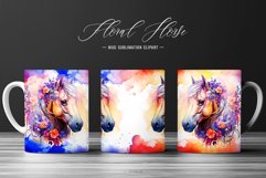Horse Watercolor Mug Wrap Sublimation Clipart Product Image 1