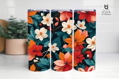 Floral Illustration 3D Sublimation Tumbler Wrap Bundle Product Image 2