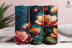 Floral Illustration 3D Sublimation Tumbler Wrap Bundle Product Image 3