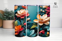 Floral Illustration 3D Sublimation Tumbler Wrap Bundle Product Image 4