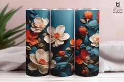 Floral Illustration 3D Sublimation Tumbler Wrap Bundle Product Image 5