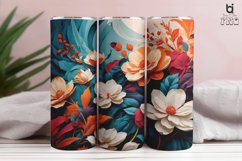 Floral Illustration 3D Sublimation Tumbler Wrap Bundle Product Image 7