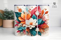 Floral Illustration 3D Sublimation Tumbler Wrap Bundle Product Image 8