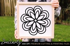 Flower SVG Cut File Floral Mandala SVG Flower Illustration Product Image 2