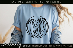 Floral Illustration Abstract Floral SVG Zentangle T-shirt Product Image 6