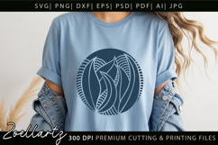 Floral Illustration Abstract Floral SVG Zentangle T-shirt Product Image 6