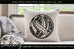 Floral Illustration Abstract Floral SVG Zentangle T-shirt Product Image 1