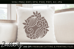 Flower Illustration Abstract Floral SVG Zentangle T-shirt Product Image 4