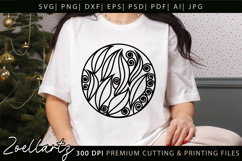 Floral Illustration Abstract Floral SVG Zentangle T-shirt Product Image 3