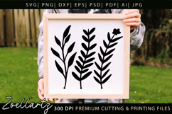 Floral Stems SVG Flower Illustrations T-shirt Mug Pillows Product Image 3