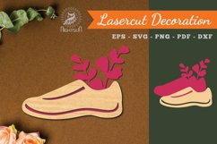 Floral in Footwear Laser Cut Decoration Product Image 1