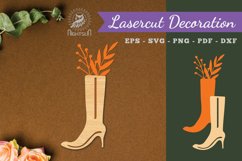 Floral in Footwear Laser Cut Decoration Product Image 1