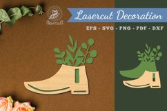 Floral in Footwear Laser Cut Decoration Product Image 1