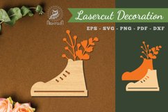Floral in Footwear Laser Cut Decoration Product Image 1