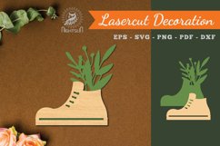 Floral in Footwear Laser Cut Decoration Product Image 1