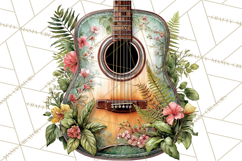 Realistic Musical Instrument Floral PNG Clip Art Product Image 2