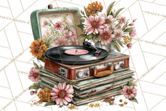 Realistic Musical Instrument Floral PNG Clip Art Product Image 5