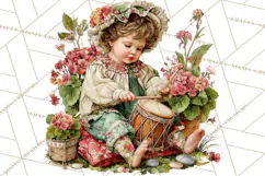 Realistic Musical Instrument Floral PNG Clip Art Product Image 2