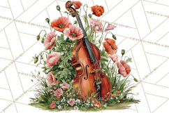 Realistic Musical Instrument Floral PNG Clip Art Product Image 3