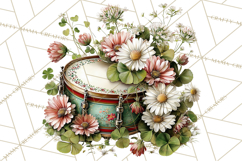 Realistic Musical Instrument Floral PNG Clip Art Product Image 3