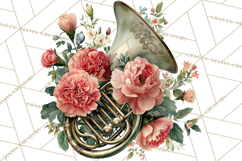 Realistic Musical Instrument Floral PNG Clip Art Product Image 5
