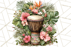 Realistic Musical Instrument Floral PNG Clip Art Product Image 5