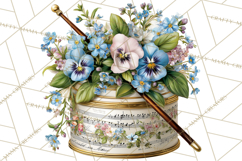 Realistic Musical Instrument Floral PNG Clip Art Product Image 3