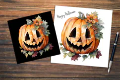 Floral Pumpkin Lantern Sublimation Product Image 5