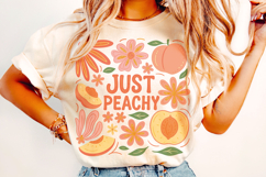 Just Peachy PNG, Retro Summer PNG, Peach PNG, Beach PNG Product Image 1