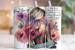 Inspirational Tumbler Wrap PNG, Motivational Quotes Tumbler Product Image 1